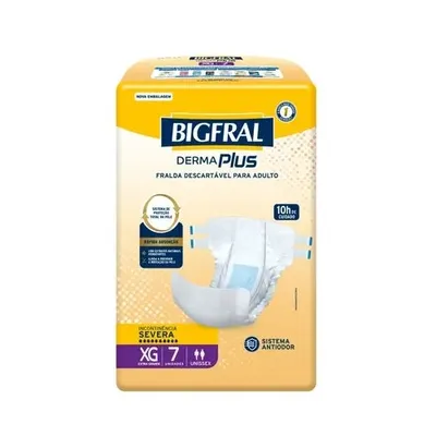 Fralda Geriátrica Bigfral Derma Plus Xg 7 Unidades preço